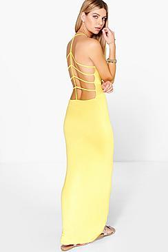 Boohoo Tanah Strappy Back Maxi Dress