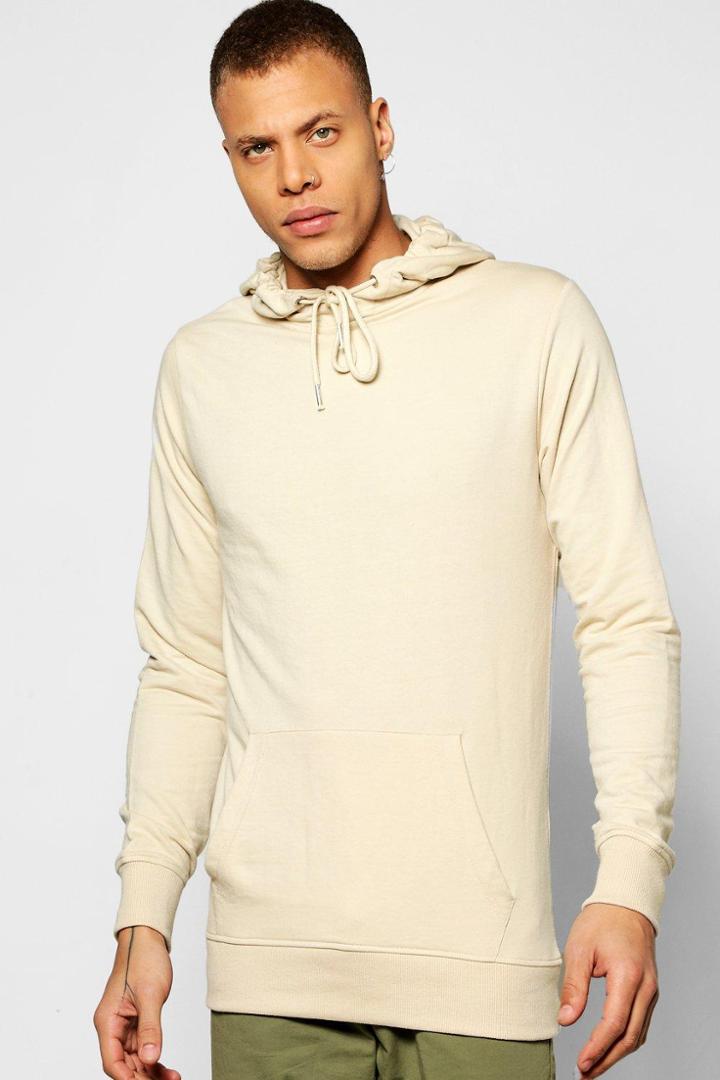 Boohoo Basic Over The Head Hoodie Stone