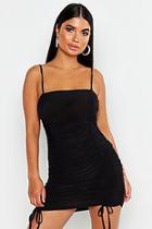 Boohoo Petite Ruched Tie Detail Cami Dress