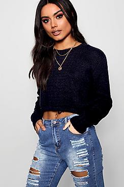 Boohoo Emma Ruched Hem Soft Knit Jumper