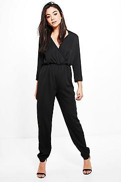 Boohoo Livia Premium Collared Tailored Jumpsuit