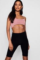 Boohoo Strappy Cut Out Front Crop