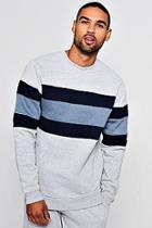 Boohoo Chest Panel Colour Block Sweater