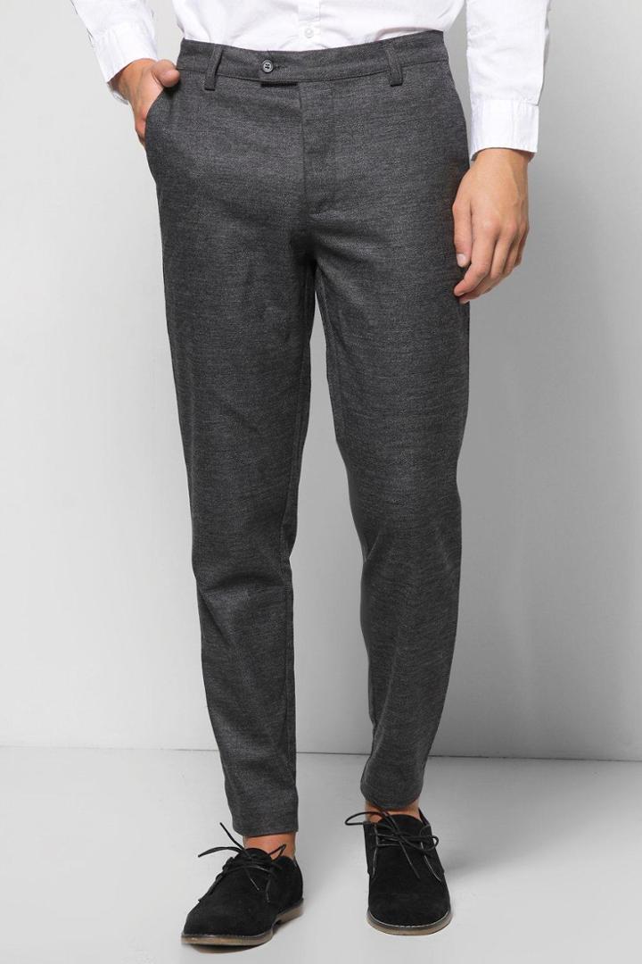 Boohoo Skinny Fit Suit Trousers Grey