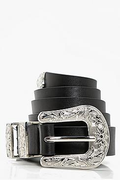 Boohoo Adira Single Buckle Western Belt