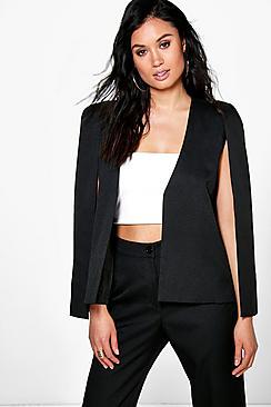 Boohoo Boutique Anna Tailored Woven Cape Blazer