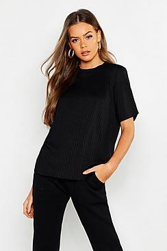 Boohoo Jumbo Rib Oversized T-shirt
