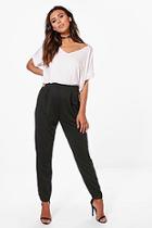 Boohoo Petite Emma Tapered Loose Fit Trouser
