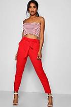 Boohoo Paperbag Tapered Trouser