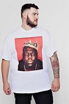 Boohoo Big And Tall Biggie Crown License T-shirt