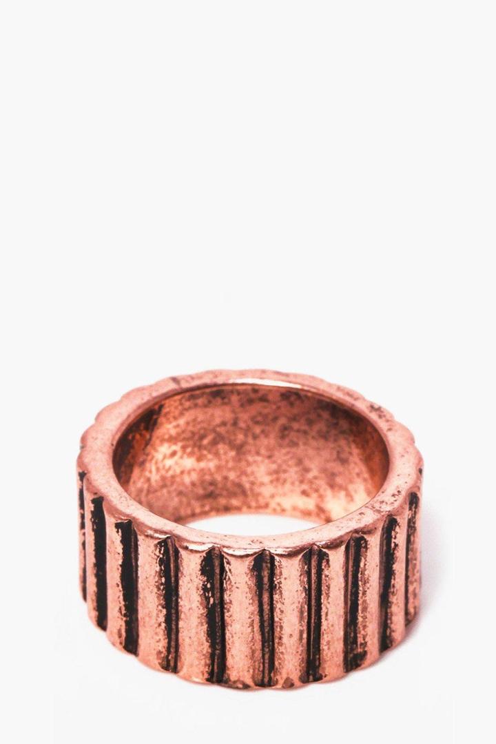Boohoo Rigid Ring Copper