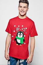 Boohoo Christmas Penguin T-shirt