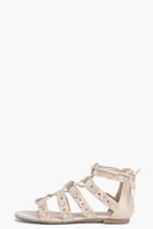 Boohoo Aimee Stud Ghillie Sandal Tan