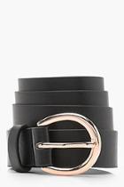 Boohoo Plus Faux Leather Circle Waist & Hip Belt