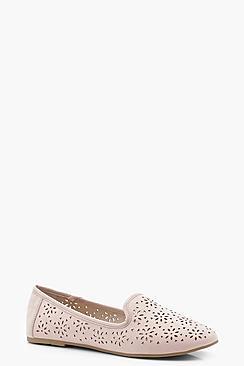 Boohoo Willow Lazer Cut Slipper Ballets