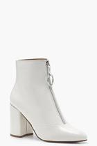 Boohoo Lauren Ring Pull Crinkle Patent Shoe Boots