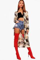 Boohoo Evie Scarf Print Duster