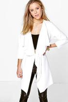 Boohoo Paige Waterfall Skinny Belt Duster