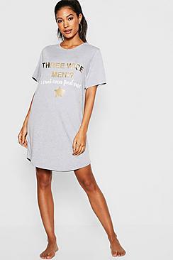 Boohoo Can't Find A Man Christmas Sleep Tee