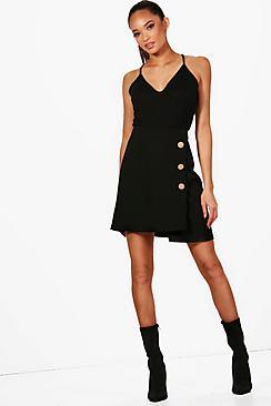 Boohoo Leanne Asymmetric Hem Skirt