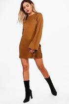 Boohoo Petite Melissa Tie Sleeve Jumper Dress