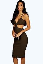 Boohoo Asia Strappy Cut Out Detail Midi Dress