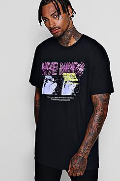 Boohoo Neon Design Oversized T-shirt
