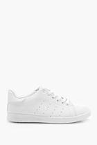 Boohoo White Lace Up Trainers