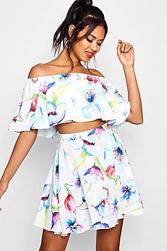 Boohoo Athena Bardot Crop Top