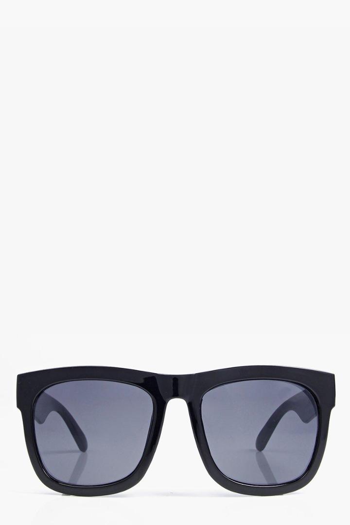 Boohoo Sophia Oversized Square Sunglasses Black