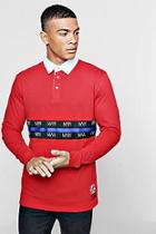 Boohoo Rugby Sweat With Man Tape Detail