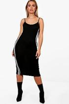 Boohoo Plus Kate Sports Stripe Basic Bodycon Dress
