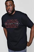Boohoo Big And Tall  Star Wars Last Jedi License T-shirt