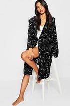 Boohoo Stargazer Printed Dressing Gown