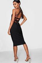 Boohoo Lani Premium Bandage Strappy Back Midi Dress