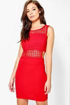 Boohoo Taja Lace Bodycon Tab Side Dress