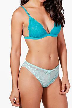Boohoo Annie Lace Brazillian Knickers