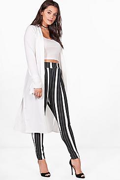 Boohoo Plus Tie Sleeve Duster Jacket