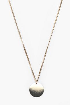 Boohoo Simple Circle Pendant Necklace