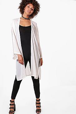Boohoo Grace Striped Kimono