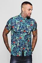 Boohoo Jungle Print Short Sleeve Shirt