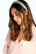 Boohoo Amelie Metallic Mock Croc Headband