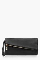 Boohoo Lily Snake Foldover Clutch