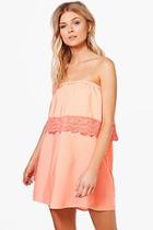 Boohoo Petite Bethany Bandeau Dress