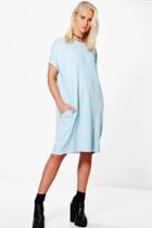 Boohoo Naomi T-shirt Dress Blue