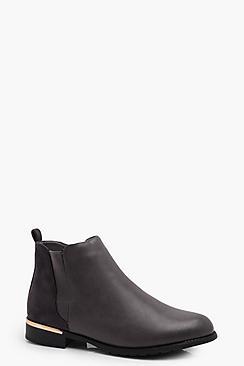 Boohoo Sophie Metal Trim Chelsea Boot