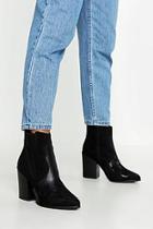 Boohoo Block Heel Pointed Toe Shoe Boots