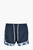 Boohoo Palm Print Panel Swim Shorts Navy