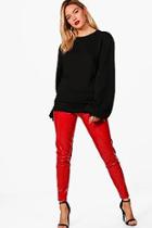 Boohoo Naomi Balloon Sleeve Oversized Sweatshirt