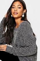 Boohoo Chenille Loose Fit Tinsel Yarn Jumper